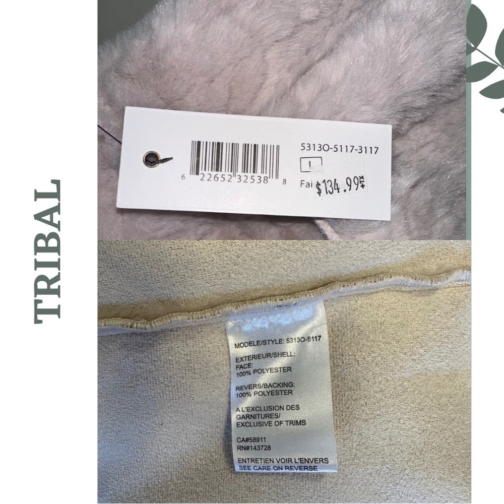 Tribal Faux Fur Vest Large Pink Plush Layering Jacket - Picture 13 of 13
